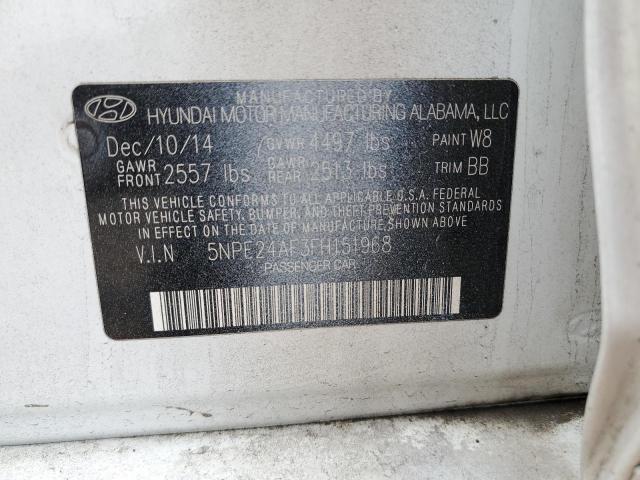 Photo 11 VIN: 5NPE24AF3FH151968 - HYUNDAI SONATA 