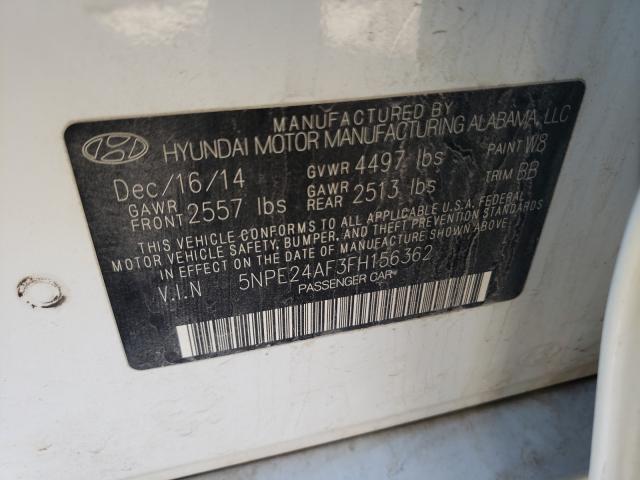 Photo 9 VIN: 5NPE24AF3FH156362 - HYUNDAI SONATA SE 