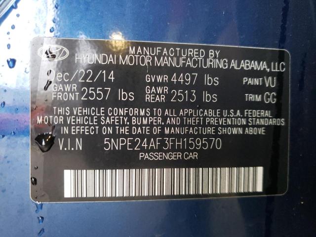 Photo 9 VIN: 5NPE24AF3FH159570 - HYUNDAI SONATA SE 