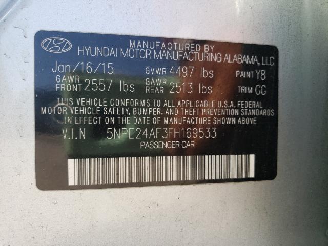 Photo 9 VIN: 5NPE24AF3FH169533 - HYUNDAI SONATA SE 