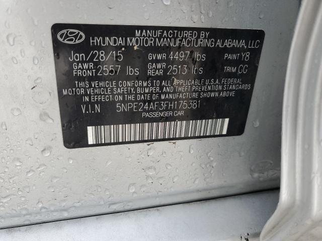 Photo 11 VIN: 5NPE24AF3FH175381 - HYUNDAI SONATA 