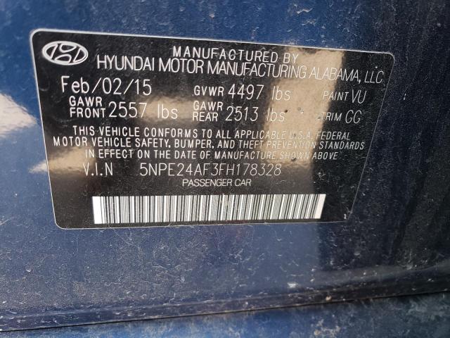 Photo 11 VIN: 5NPE24AF3FH178328 - HYUNDAI SONATA SE 