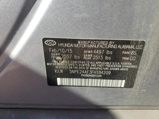 Photo 9 VIN: 5NPE24AF3FH184209 - HYUNDAI SONATA SE 