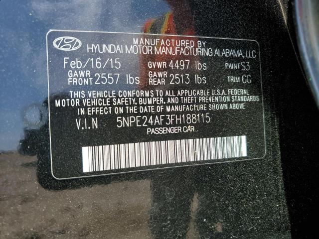 Photo 12 VIN: 5NPE24AF3FH188115 - HYUNDAI SONATA 