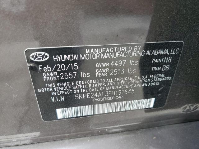 Photo 11 VIN: 5NPE24AF3FH191645 - HYUNDAI SONATA SE 