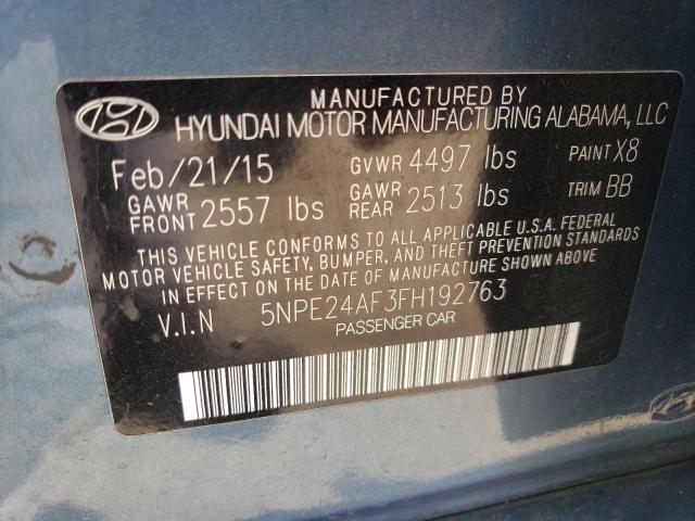 Photo 11 VIN: 5NPE24AF3FH192763 - HYUNDAI SONATA 