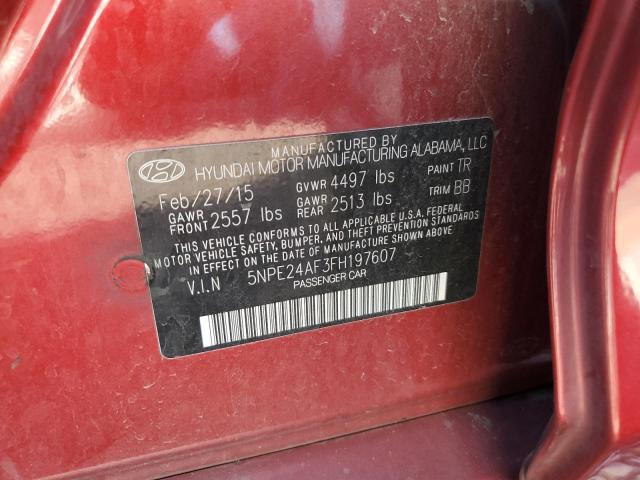 Photo 11 VIN: 5NPE24AF3FH197607 - HYUNDAI SONATA 