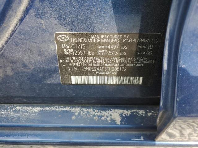 Photo 11 VIN: 5NPE24AF3FH205172 - HYUNDAI SONATA SE 