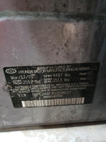 Photo 9 VIN: 5NPE24AF3FH208637 - HYUNDAI SONATA SE 