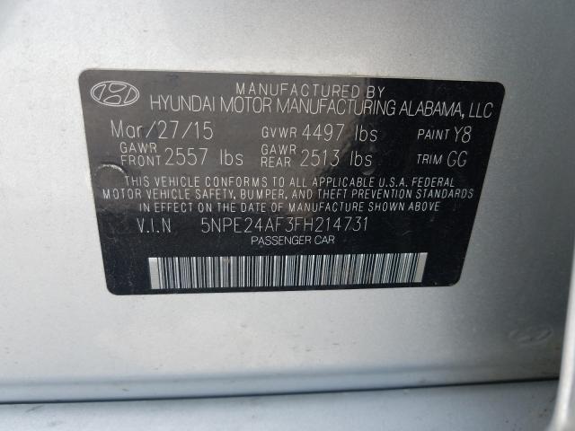 Photo 9 VIN: 5NPE24AF3FH214731 - HYUNDAI SONATA SE 