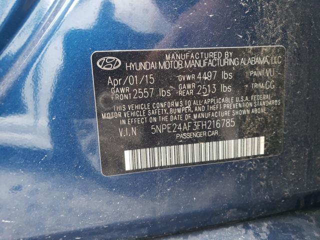 Photo 9 VIN: 5NPE24AF3FH216785 - HYUNDAI SONATA SE 