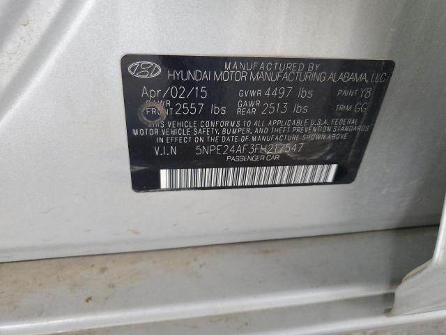 Photo 11 VIN: 5NPE24AF3FH217547 - HYUNDAI SONATA SE 