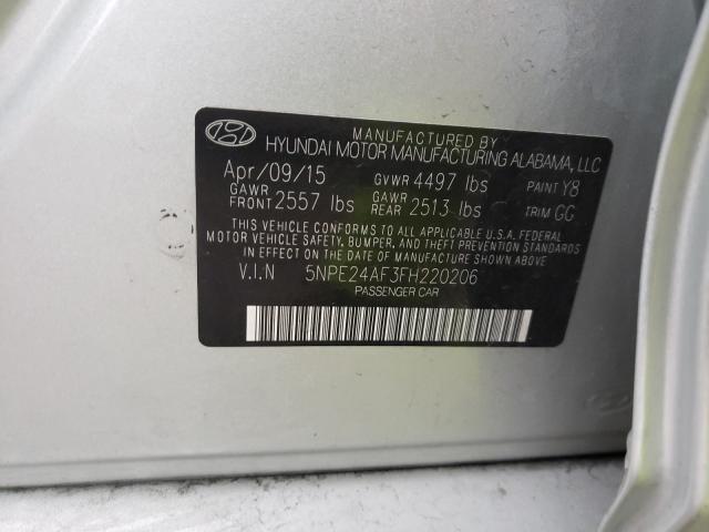 Photo 9 VIN: 5NPE24AF3FH220206 - HYUNDAI SONATA 