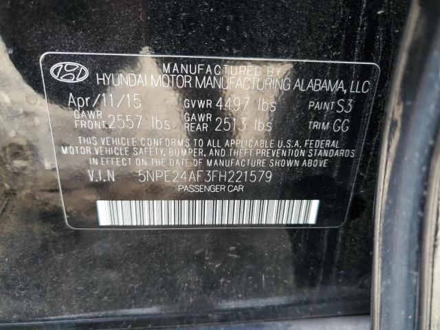 Photo 11 VIN: 5NPE24AF3FH221579 - HYUNDAI SONATA SE 