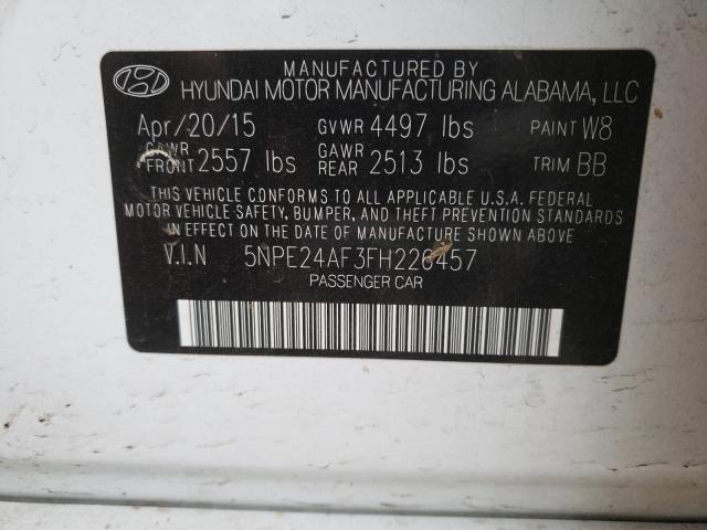 Photo 9 VIN: 5NPE24AF3FH226457 - HYUNDAI SONATA SE 