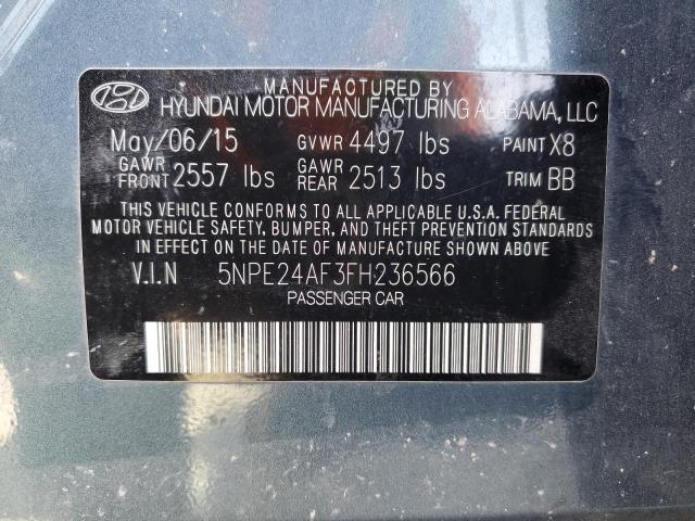 Photo 11 VIN: 5NPE24AF3FH236566 - HYUNDAI SONATA SE 