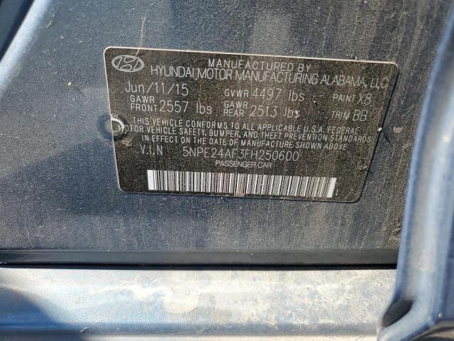 Photo 11 VIN: 5NPE24AF3FH250600 - HYUNDAI SONATA 