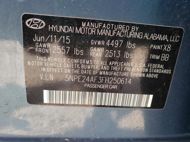 Photo 9 VIN: 5NPE24AF3FH250614 - HYUNDAI SONATA SE 