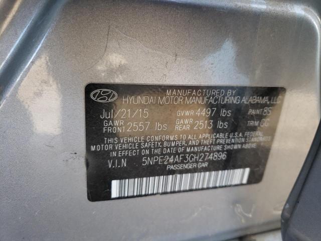 Photo 9 VIN: 5NPE24AF3GH274896 - HYUNDAI SONATA SE 