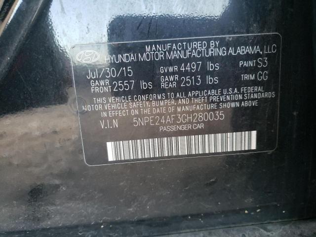 Photo 11 VIN: 5NPE24AF3GH280035 - HYUNDAI SONATA SE 