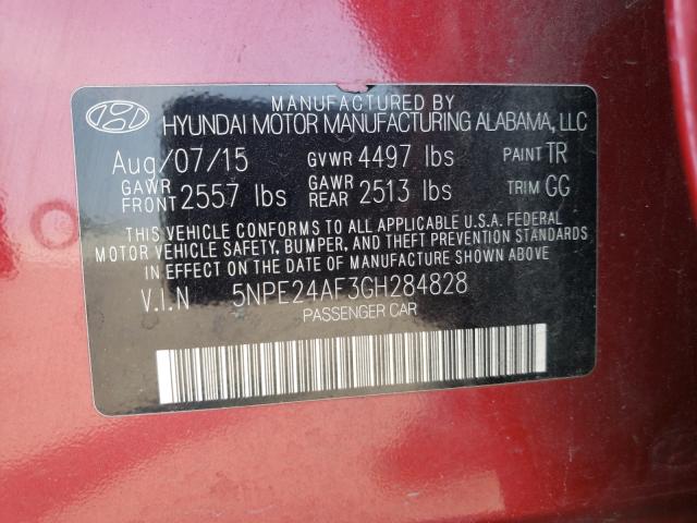 Photo 9 VIN: 5NPE24AF3GH284828 - HYUNDAI SONATA SE 