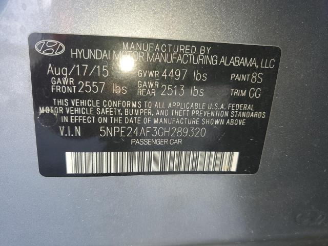 Photo 11 VIN: 5NPE24AF3GH289320 - HYUNDAI SONATA SE 