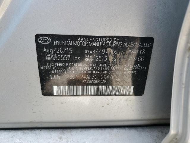 Photo 9 VIN: 5NPE24AF3GH294761 - HYUNDAI SONATA SE 