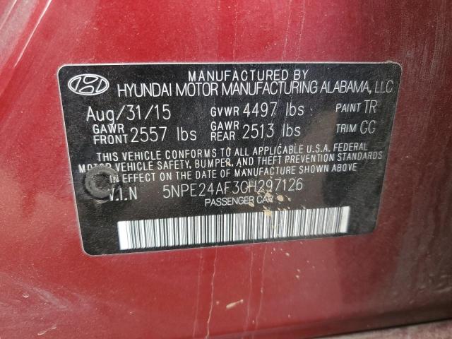 Photo 11 VIN: 5NPE24AF3GH297126 - HYUNDAI SONATA 