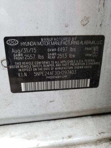 Photo 11 VIN: 5NPE24AF3GH297403 - HYUNDAI SONATA SE 