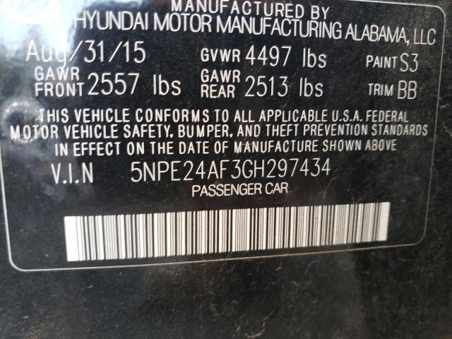 Photo 11 VIN: 5NPE24AF3GH297434 - HYUNDAI SONATA SE 