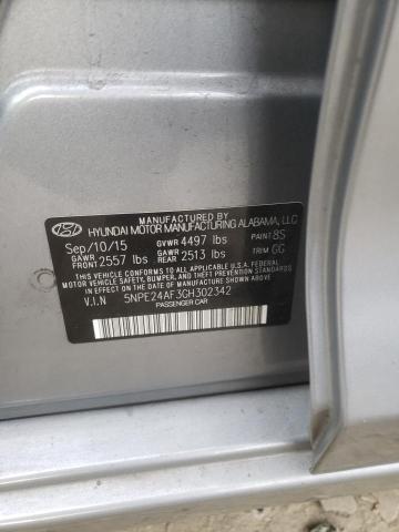 Photo 11 VIN: 5NPE24AF3GH302342 - HYUNDAI SONATA SE 