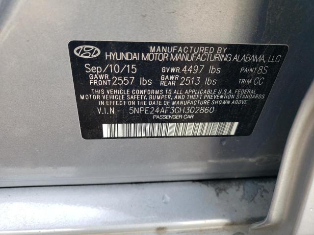 Photo 11 VIN: 5NPE24AF3GH302860 - HYUNDAI SONATA 