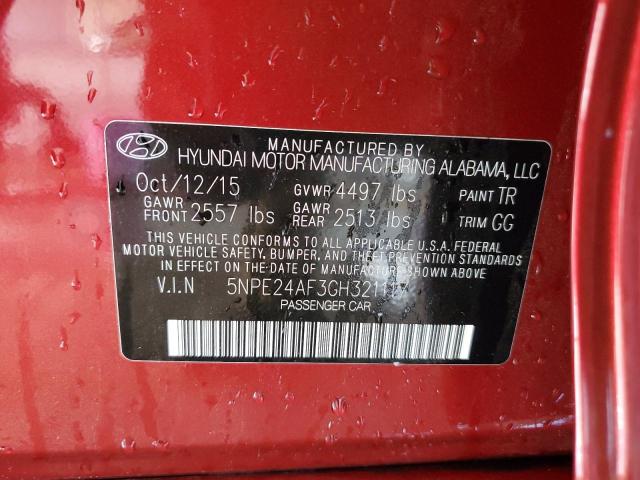 Photo 11 VIN: 5NPE24AF3GH321117 - HYUNDAI SONATA 