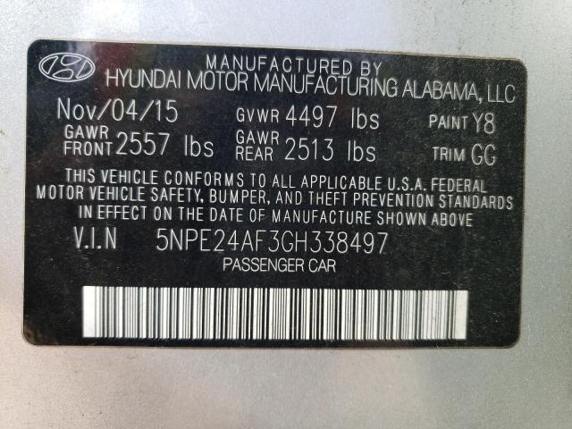 Photo 11 VIN: 5NPE24AF3GH338497 - HYUNDAI SONATA SE 