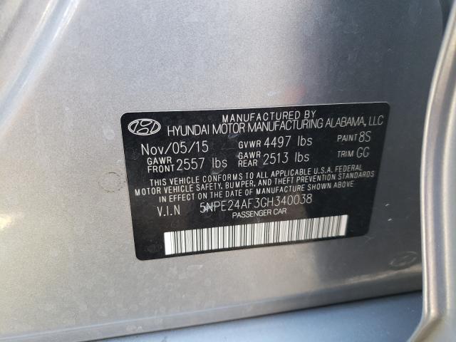 Photo 9 VIN: 5NPE24AF3GH340038 - HYUNDAI SONATA SE 