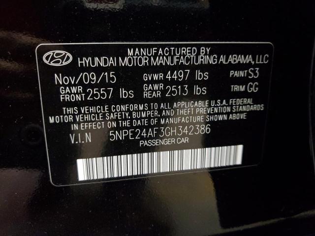 Photo 9 VIN: 5NPE24AF3GH342386 - HYUNDAI SONATA SE 