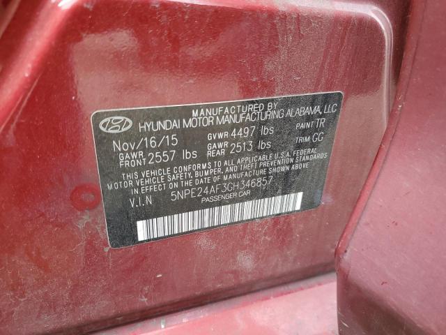 Photo 11 VIN: 5NPE24AF3GH346857 - HYUNDAI SONATA SE 