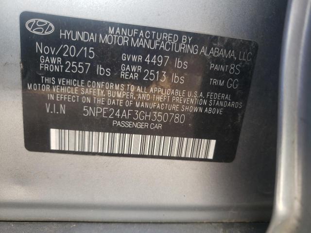 Photo 9 VIN: 5NPE24AF3GH350780 - HYUNDAI SONATA SE 