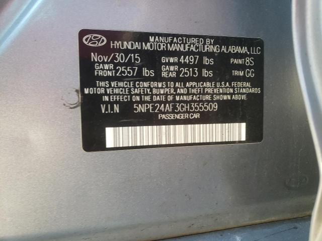 Photo 9 VIN: 5NPE24AF3GH355509 - HYUNDAI SONATA SE 