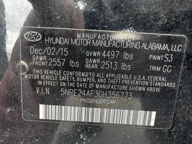 Photo 9 VIN: 5NPE24AF3GH356773 - HYUNDAI SONATA 