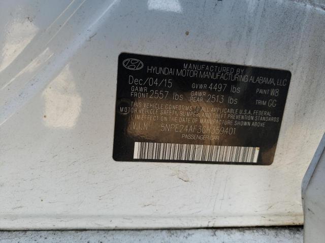 Photo 11 VIN: 5NPE24AF3GH359401 - HYUNDAI SONATA SE 