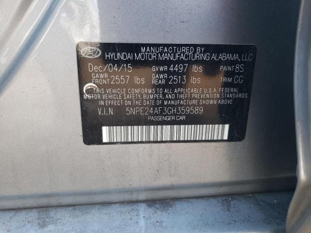 Photo 11 VIN: 5NPE24AF3GH359589 - HYUNDAI SONATA SE 