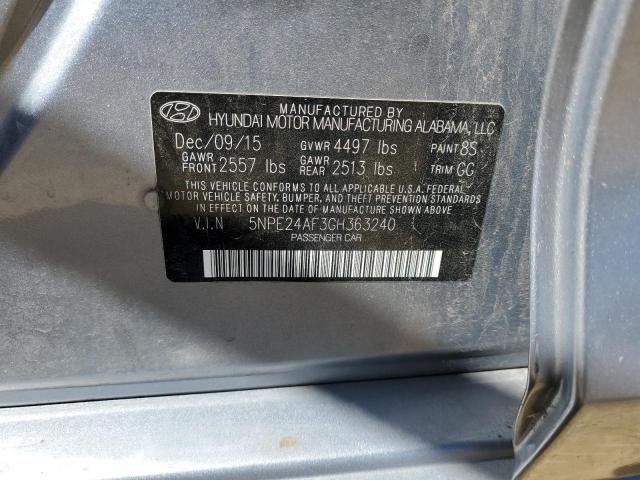 Photo 9 VIN: 5NPE24AF3GH363240 - HYUNDAI SONATA SE 