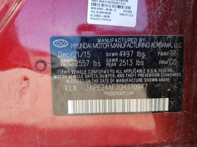 Photo 11 VIN: 5NPE24AF3GH370947 - HYUNDAI SONATA SE 