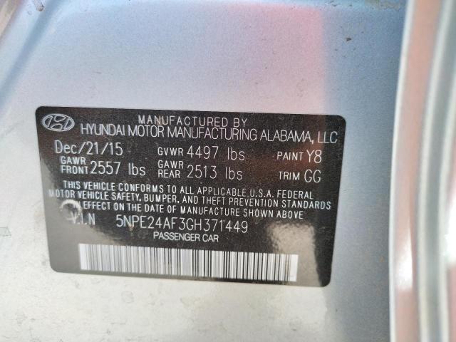 Photo 9 VIN: 5NPE24AF3GH371449 - HYUNDAI SONATA SE 