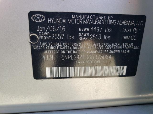 Photo 11 VIN: 5NPE24AF3GH375064 - HYUNDAI SONATA 