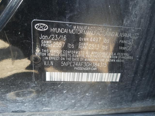 Photo 9 VIN: 5NPE24AF3GH384315 - HYUNDAI SONATA SE 