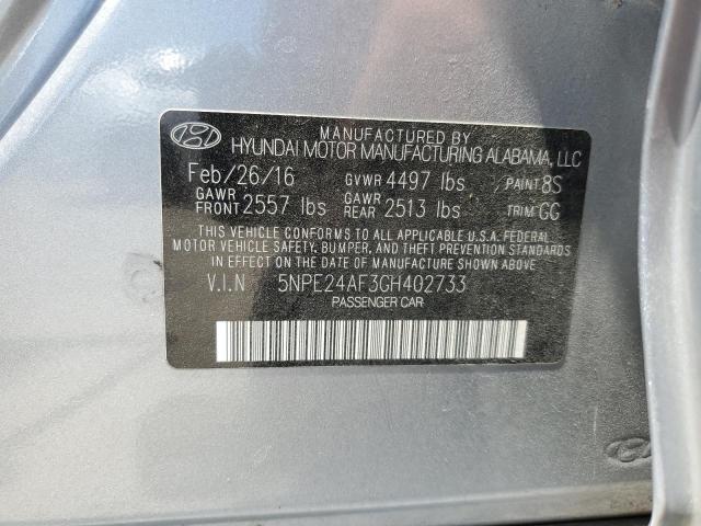 Photo 11 VIN: 5NPE24AF3GH402733 - HYUNDAI SONATA SE 