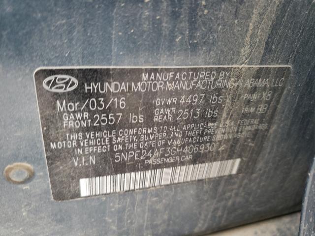 Photo 9 VIN: 5NPE24AF3GH406930 - HYUNDAI SONATA SE 