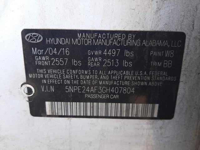 Photo 9 VIN: 5NPE24AF3GH407804 - HYUNDAI SONATA SE 